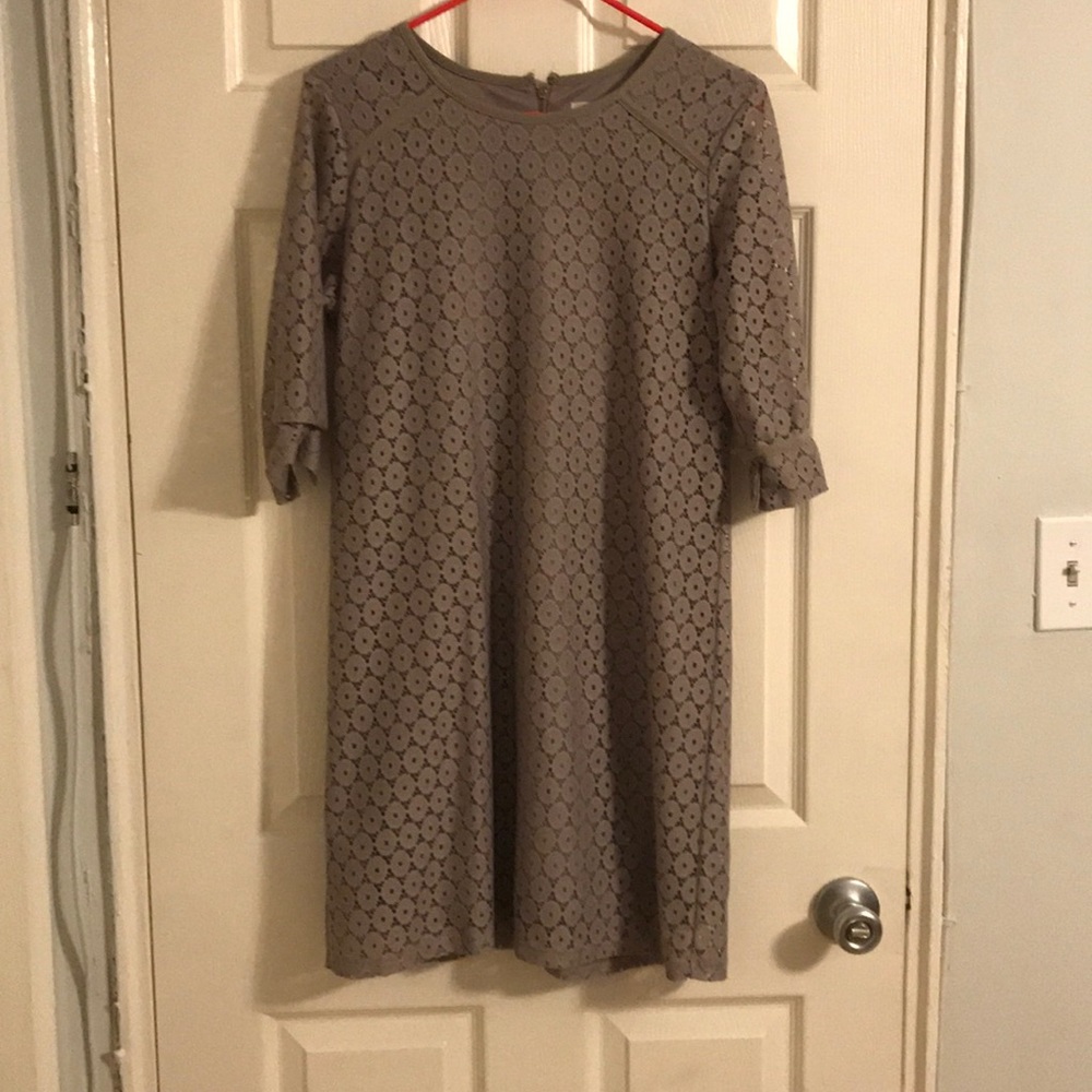 Grey over lace dress